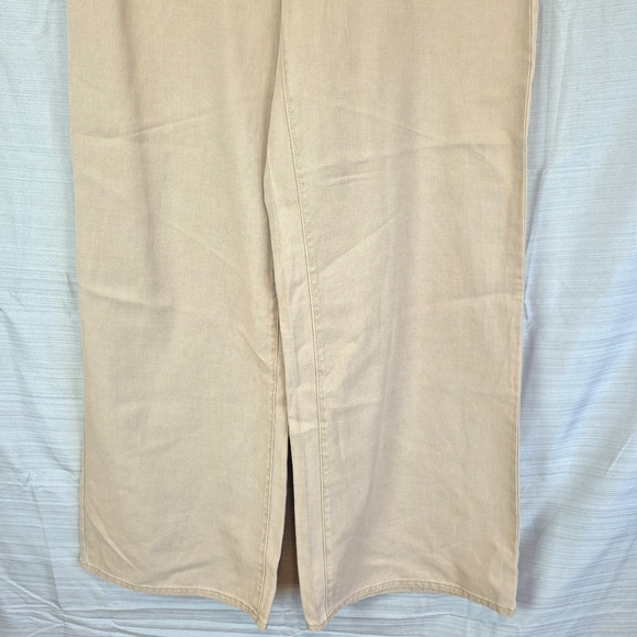 A.n.a Highest Rise Wide Leg Pants Womens 10 Neutral Color 31x32 Easy Through Hip - Picture 8 of 13